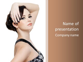 Pretty Fingernail Black PowerPoint Template