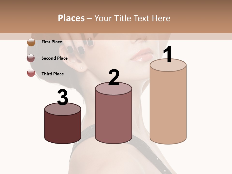 Pretty Fingernail Black PowerPoint Template