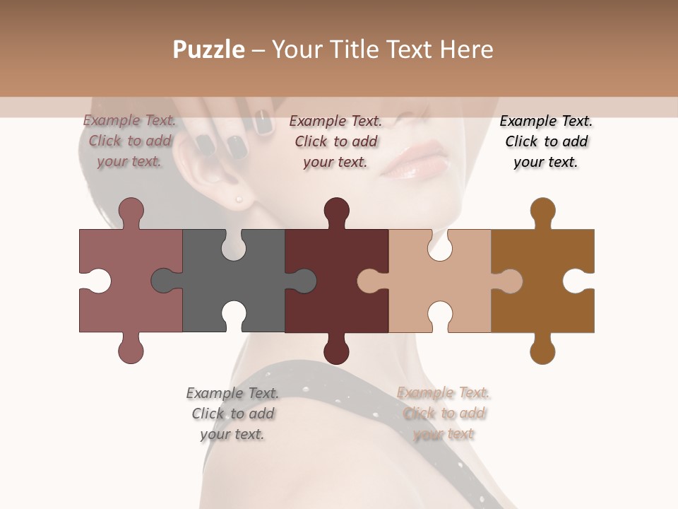 Pretty Fingernail Black PowerPoint Template