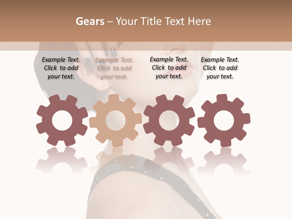 Pretty Fingernail Black PowerPoint Template