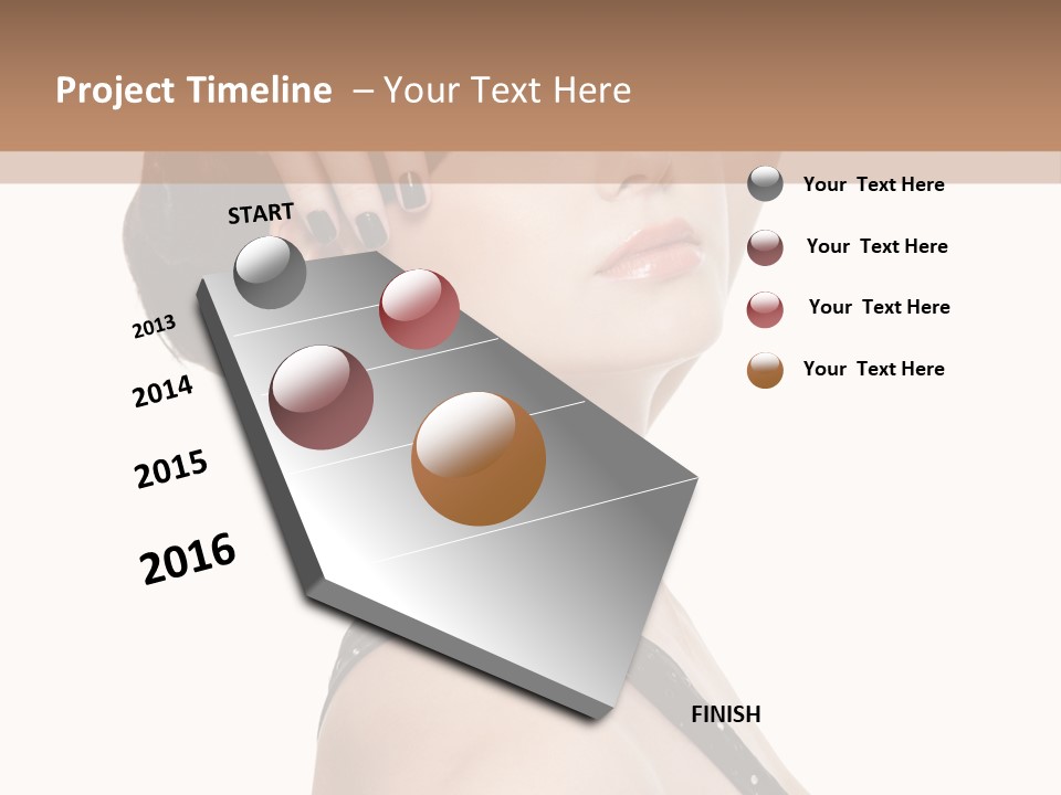 Pretty Fingernail Black PowerPoint Template