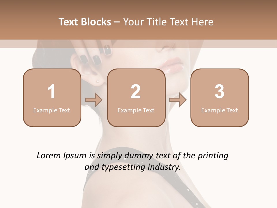 Pretty Fingernail Black PowerPoint Template