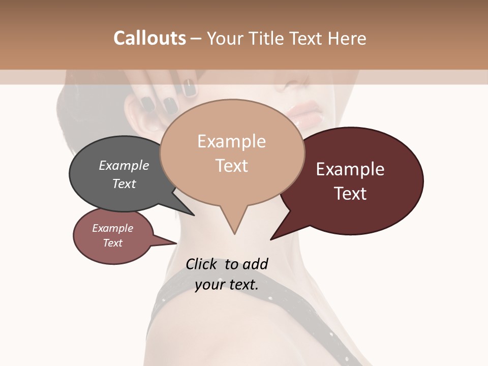 Pretty Fingernail Black PowerPoint Template