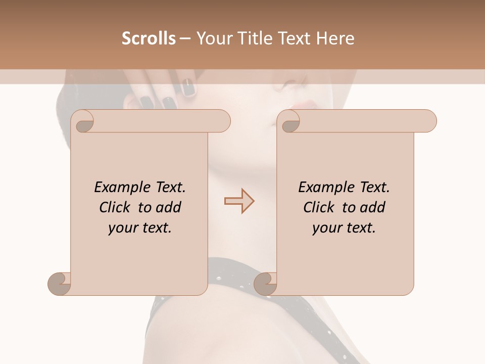 Pretty Fingernail Black PowerPoint Template