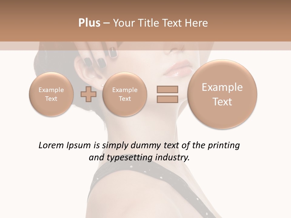 Pretty Fingernail Black PowerPoint Template