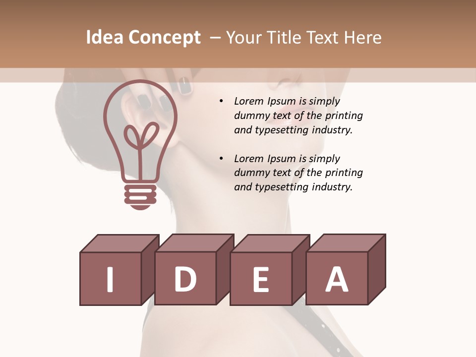 Pretty Fingernail Black PowerPoint Template