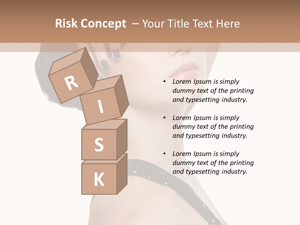 Pretty Fingernail Black PowerPoint Template