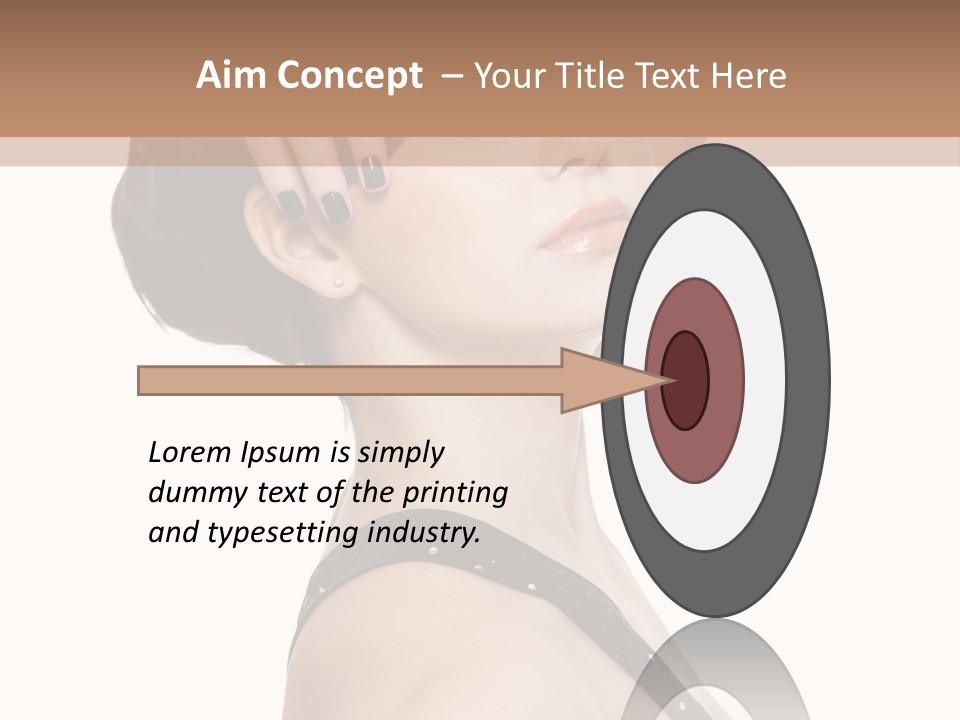 Pretty Fingernail Black PowerPoint Template