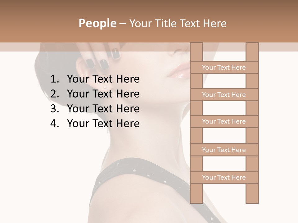 Pretty Fingernail Black PowerPoint Template