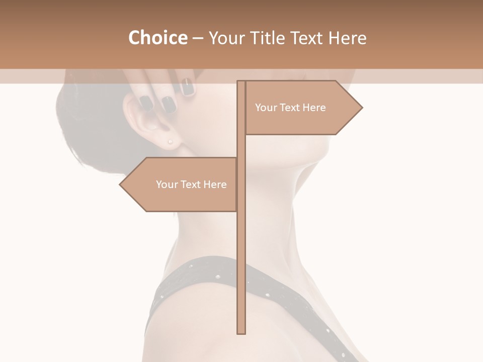 Pretty Fingernail Black PowerPoint Template