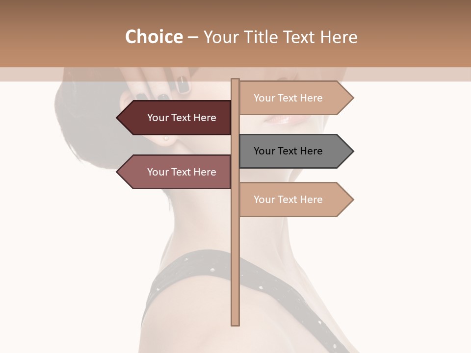 Pretty Fingernail Black PowerPoint Template