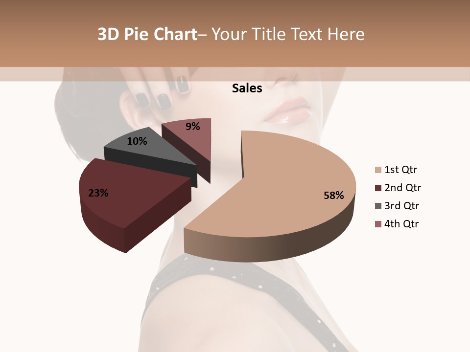 Pretty Fingernail Black PowerPoint Template