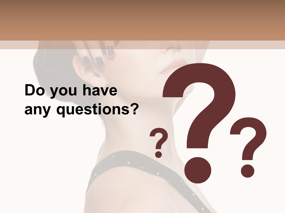 Pretty Fingernail Black PowerPoint Template