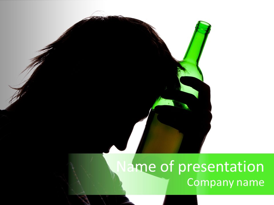 Refreshment Bottle Face PowerPoint Template