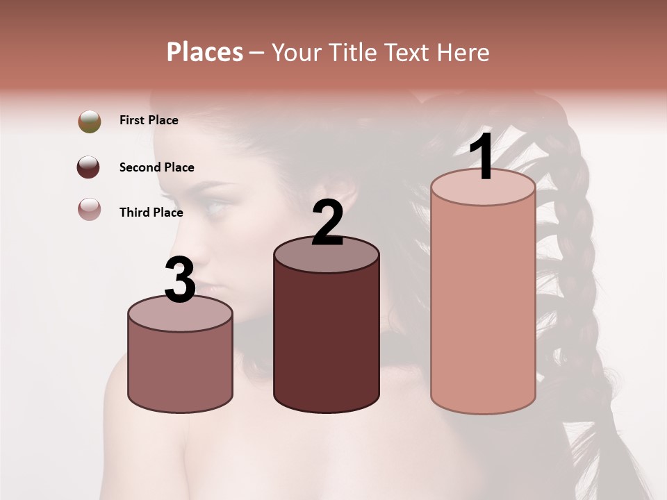 Sideview Hairstyle Attractive PowerPoint Template