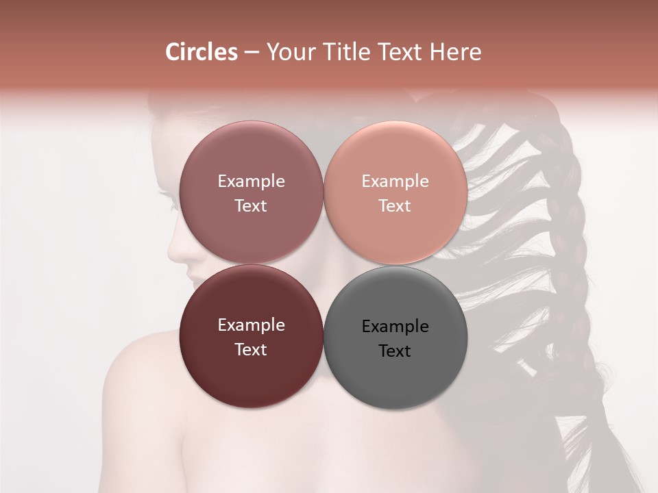 Sideview Hairstyle Attractive PowerPoint Template