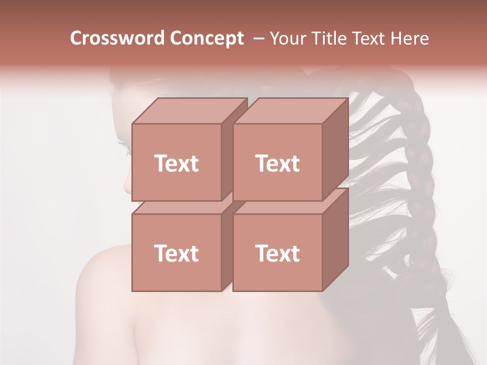 Sideview Hairstyle Attractive PowerPoint Template
