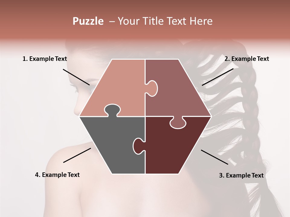 Sideview Hairstyle Attractive PowerPoint Template