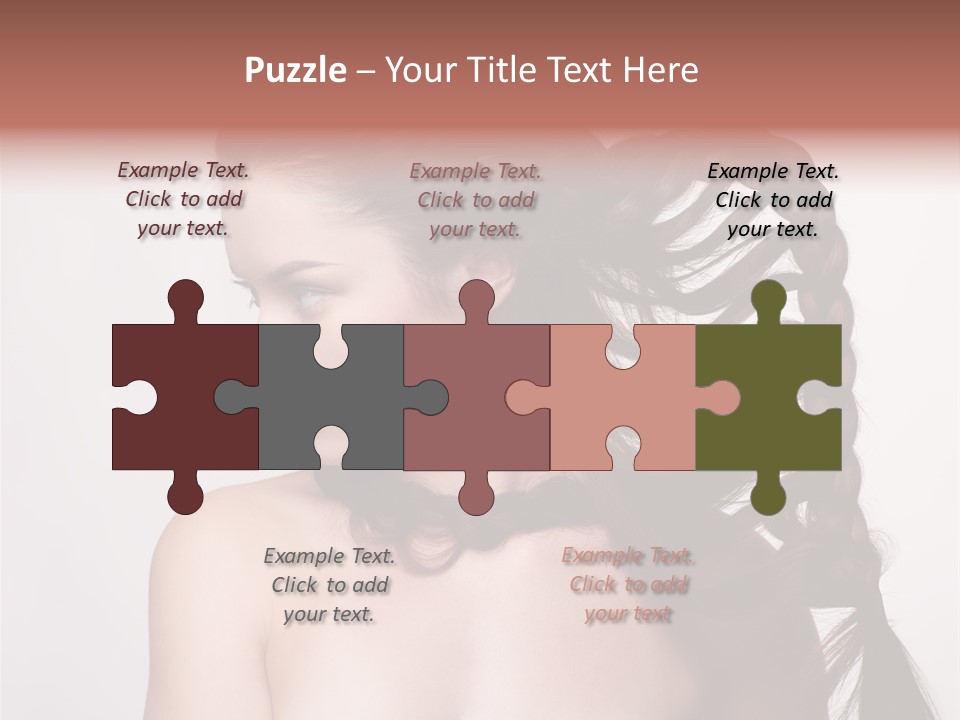 Sideview Hairstyle Attractive PowerPoint Template