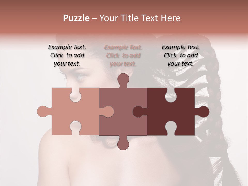 Sideview Hairstyle Attractive PowerPoint Template