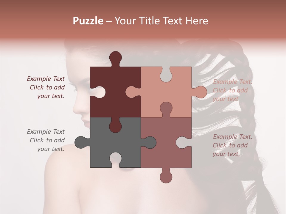 Sideview Hairstyle Attractive PowerPoint Template