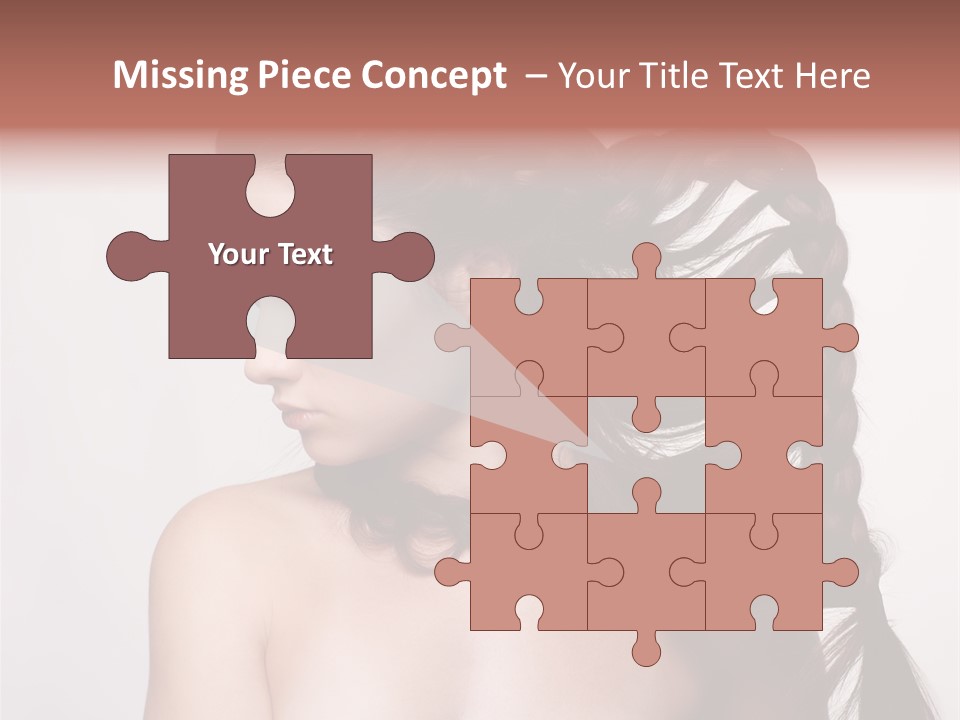 Sideview Hairstyle Attractive PowerPoint Template