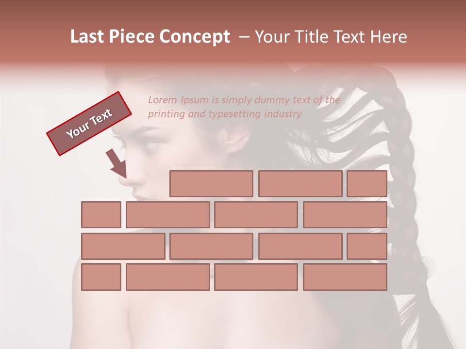 Sideview Hairstyle Attractive PowerPoint Template