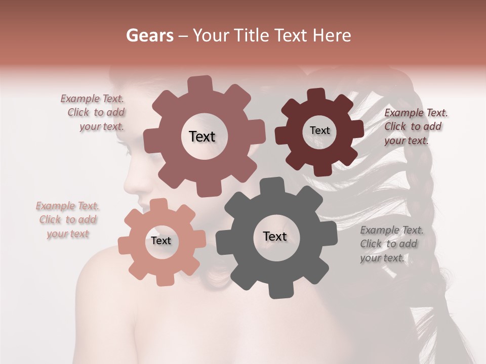 Sideview Hairstyle Attractive PowerPoint Template