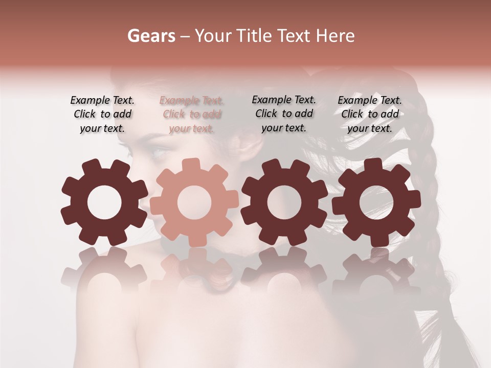 Sideview Hairstyle Attractive PowerPoint Template