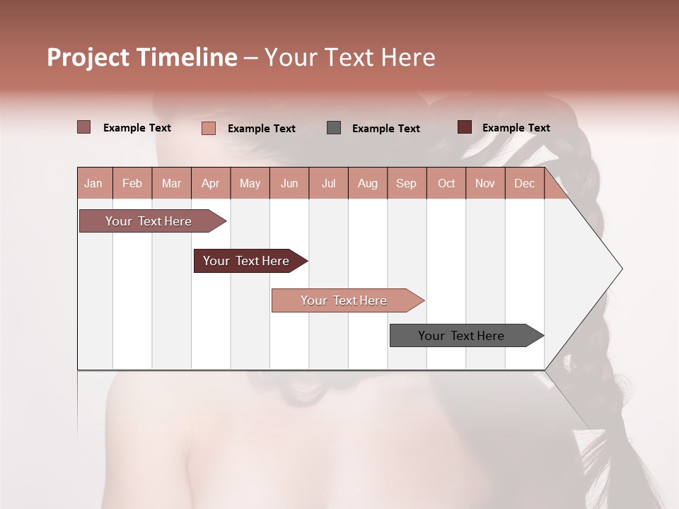 Sideview Hairstyle Attractive PowerPoint Template