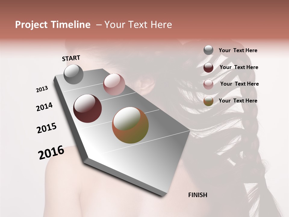 Sideview Hairstyle Attractive PowerPoint Template