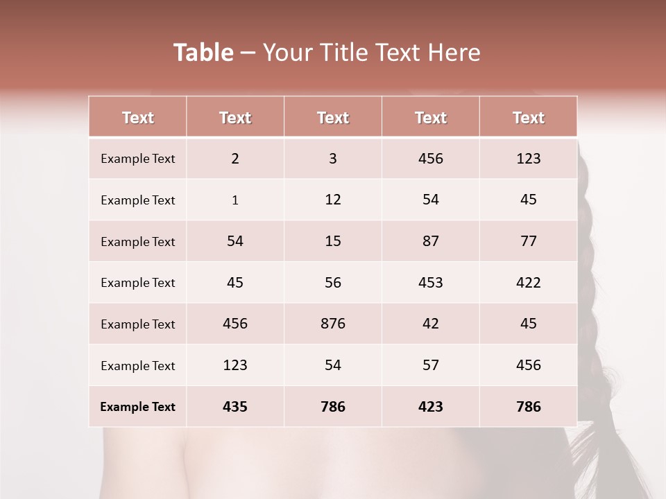 Sideview Hairstyle Attractive PowerPoint Template