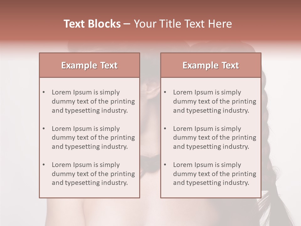 Sideview Hairstyle Attractive PowerPoint Template