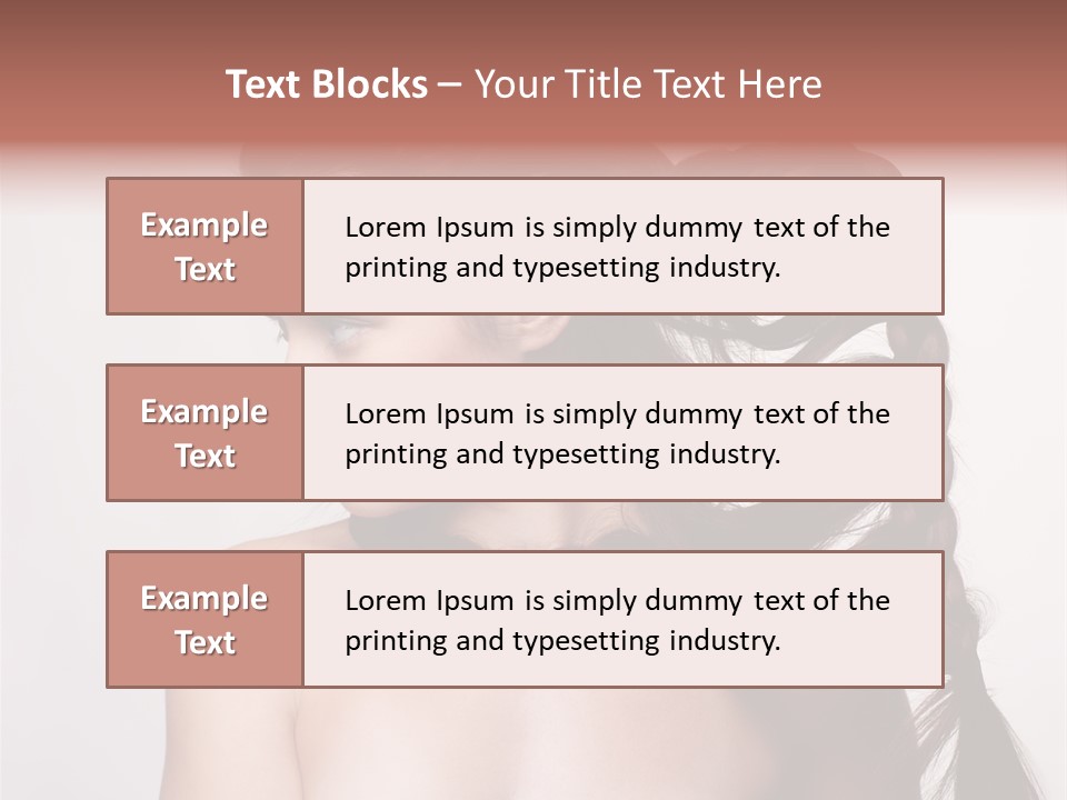 Sideview Hairstyle Attractive PowerPoint Template