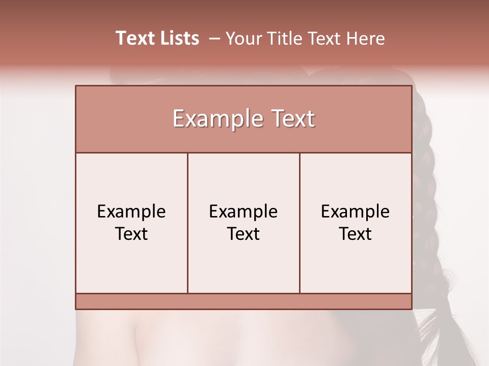 Sideview Hairstyle Attractive PowerPoint Template