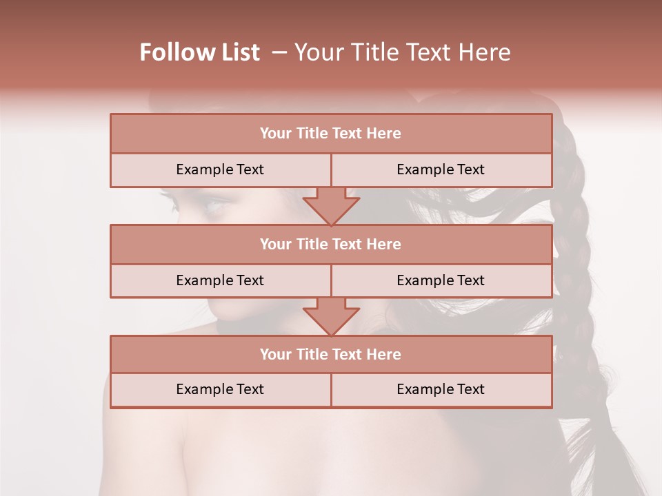 Sideview Hairstyle Attractive PowerPoint Template