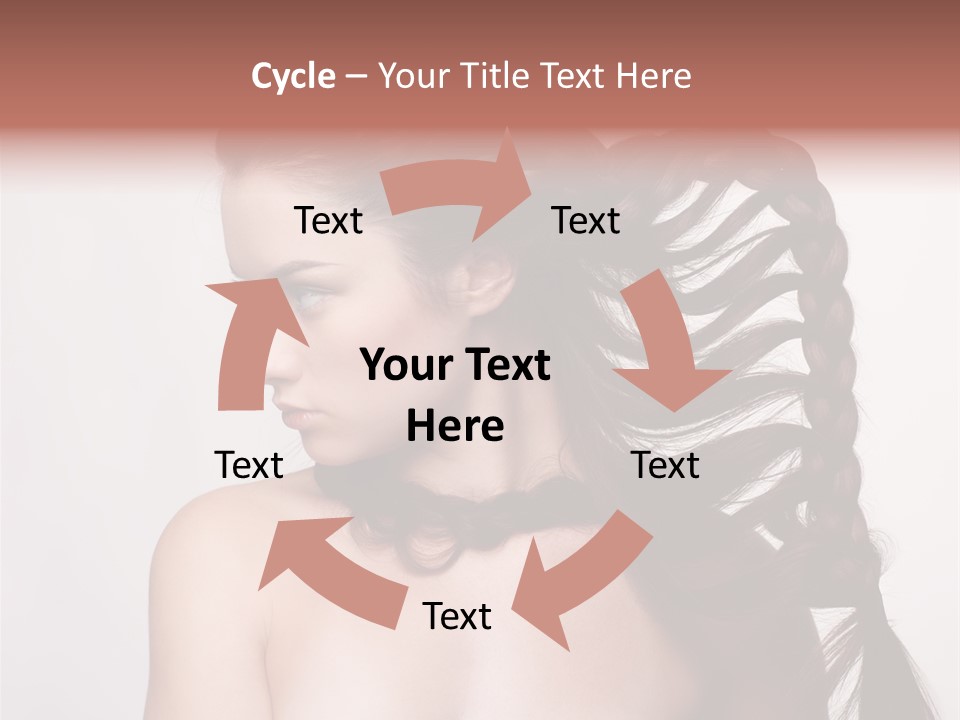 Sideview Hairstyle Attractive PowerPoint Template