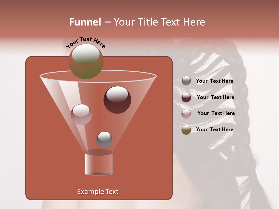Sideview Hairstyle Attractive PowerPoint Template