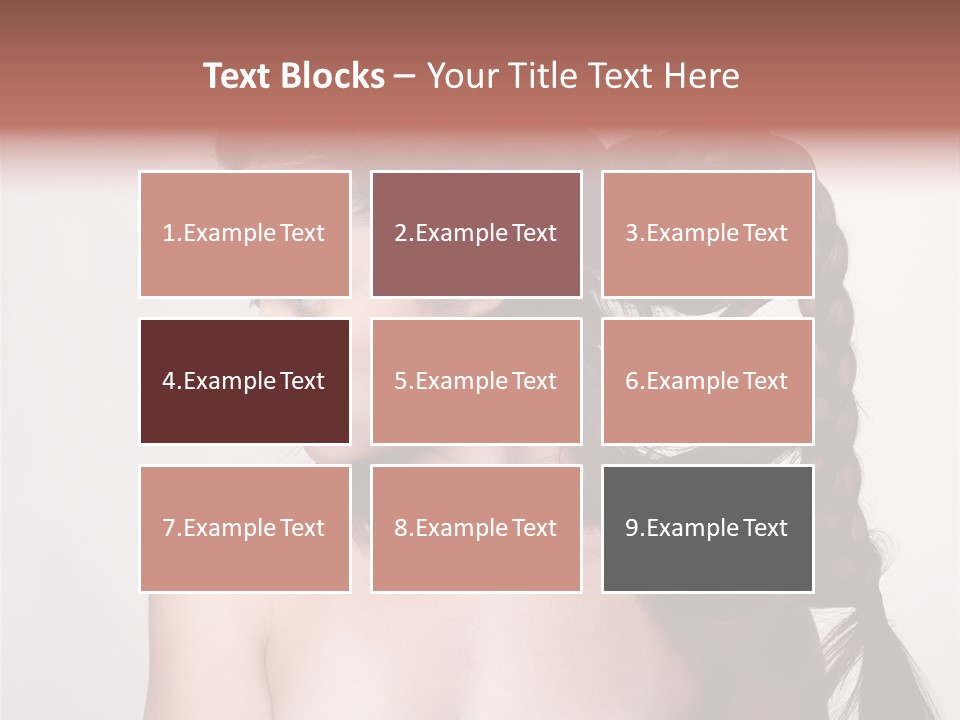 Sideview Hairstyle Attractive PowerPoint Template