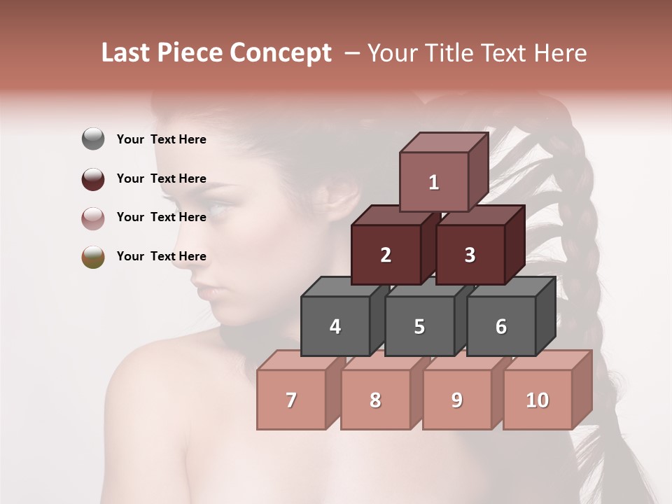 Sideview Hairstyle Attractive PowerPoint Template