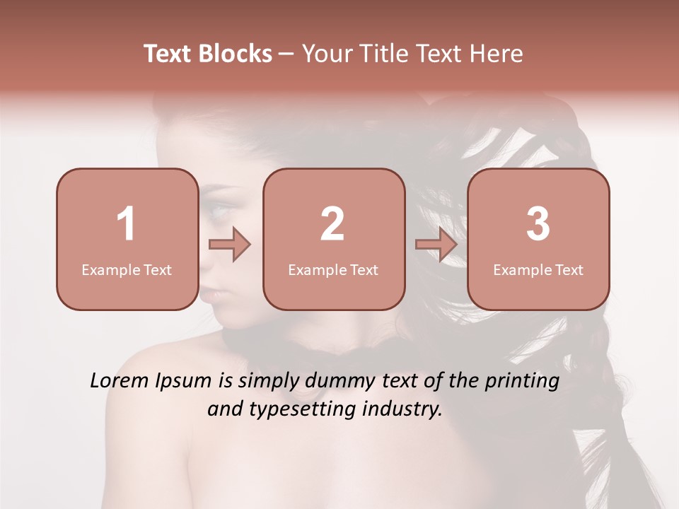 Sideview Hairstyle Attractive PowerPoint Template