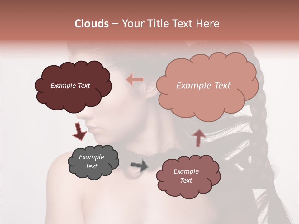 Sideview Hairstyle Attractive PowerPoint Template