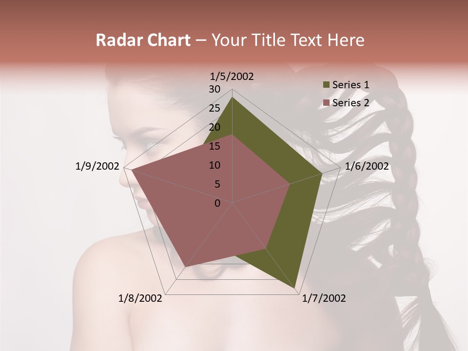 Sideview Hairstyle Attractive PowerPoint Template