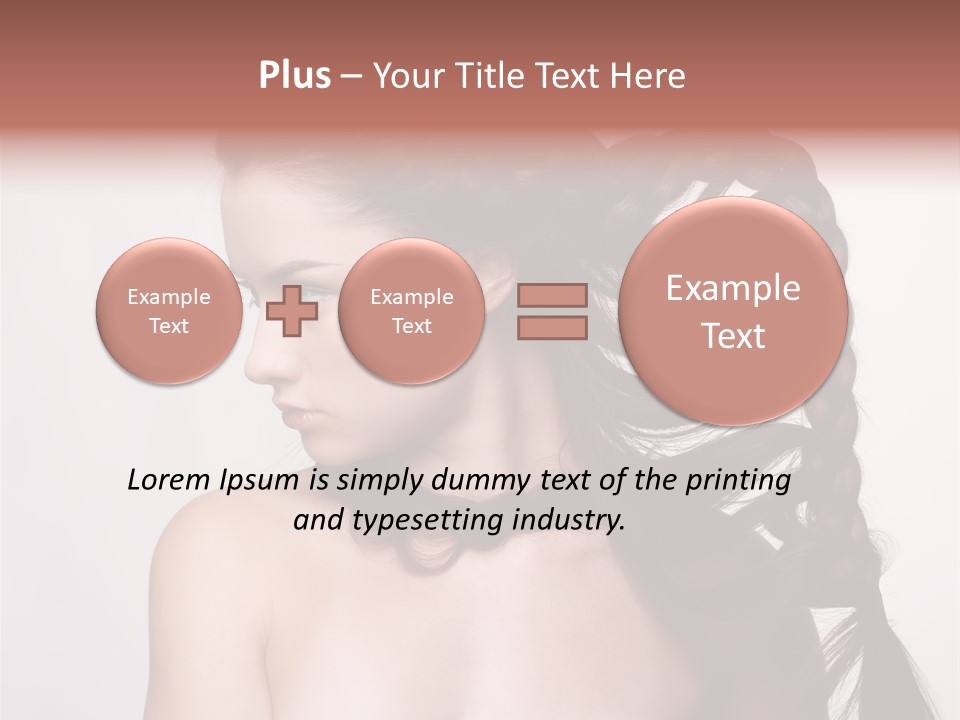 Sideview Hairstyle Attractive PowerPoint Template