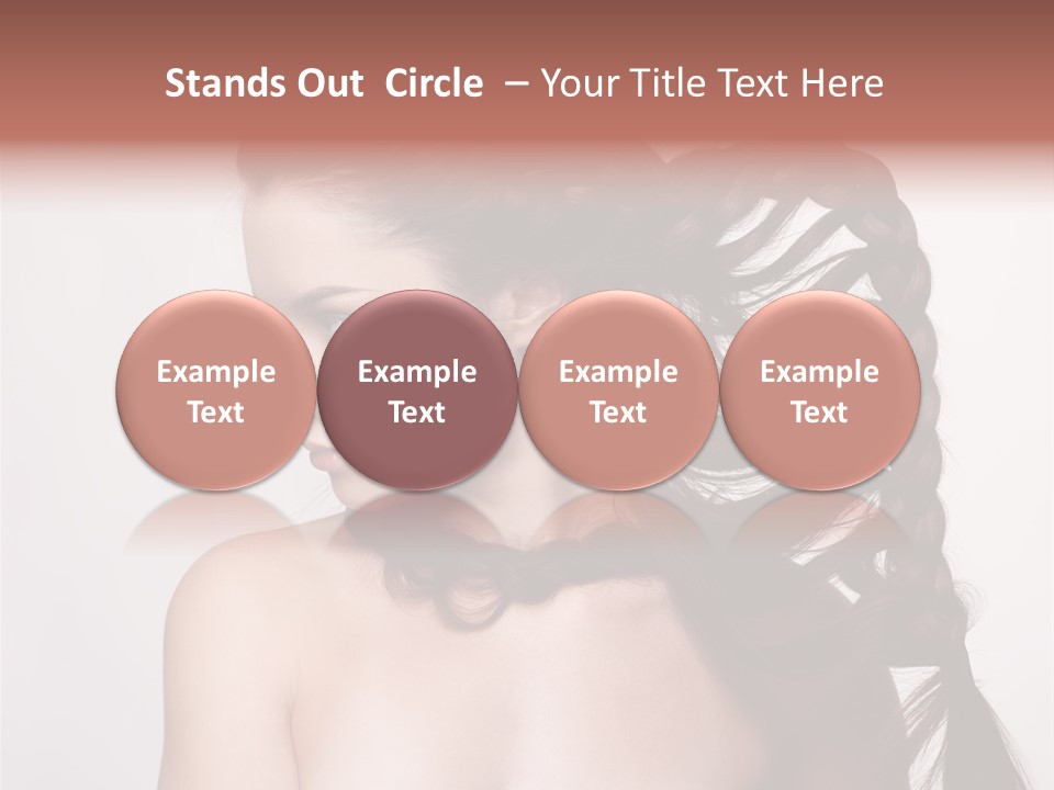 Sideview Hairstyle Attractive PowerPoint Template