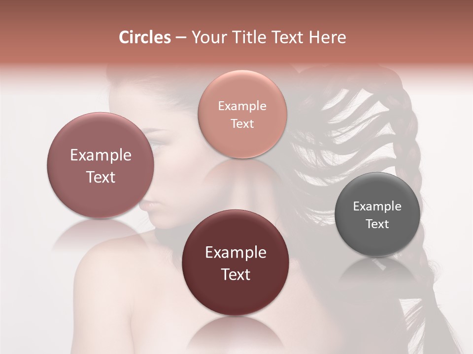 Sideview Hairstyle Attractive PowerPoint Template