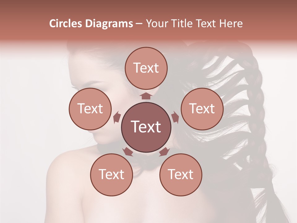 Sideview Hairstyle Attractive PowerPoint Template