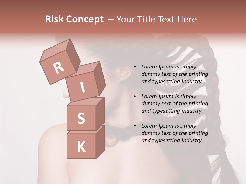 Sideview Hairstyle Attractive PowerPoint Template