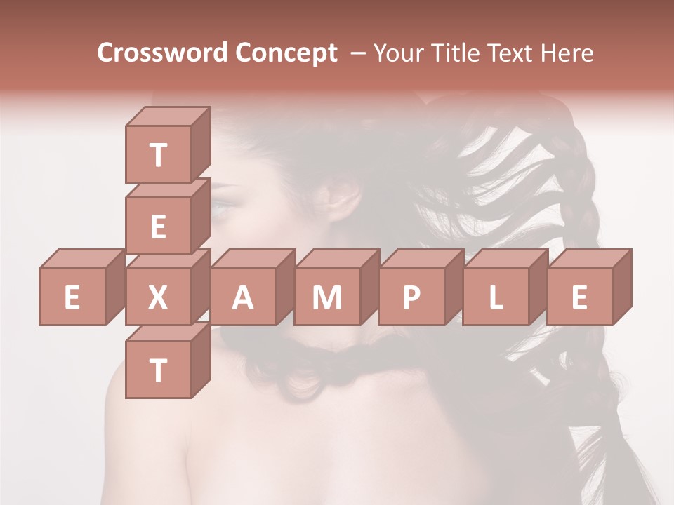 Sideview Hairstyle Attractive PowerPoint Template