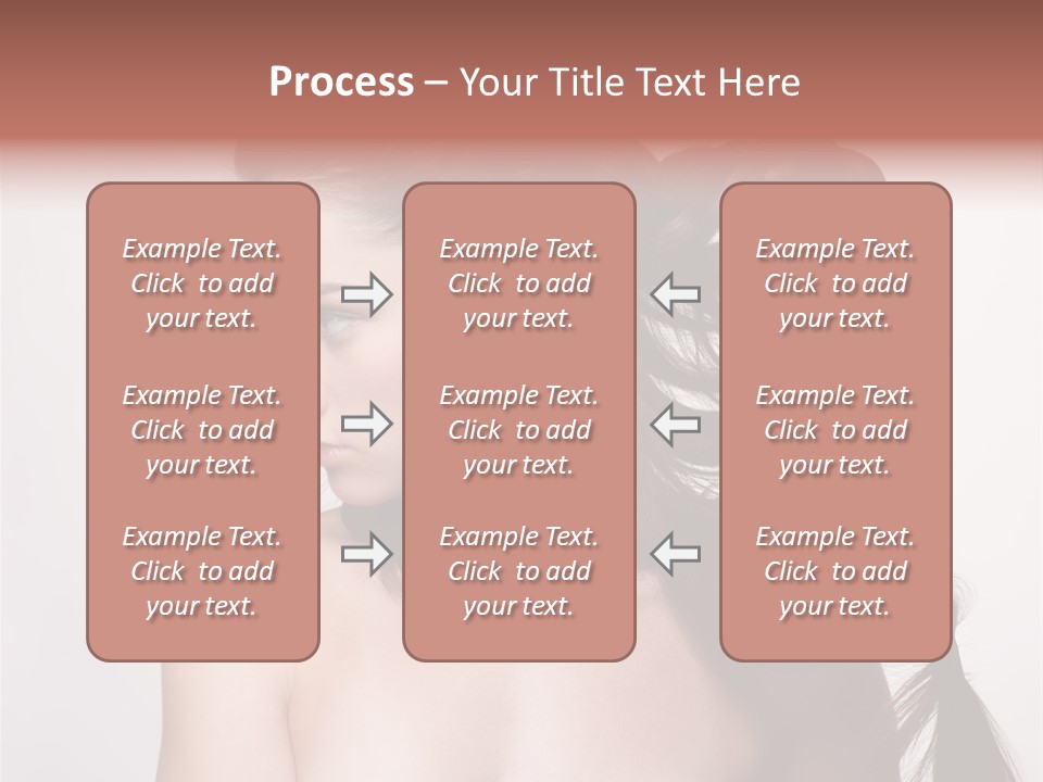 Sideview Hairstyle Attractive PowerPoint Template